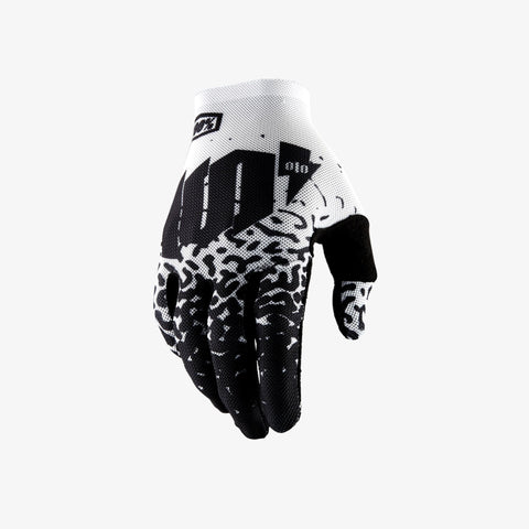 100% Men's Celium 2 Gloves Metal White