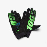 100% Men's Celium 2 Glove Flash Black & Cyan