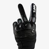100% Men's Destricted Glove Black/Grey